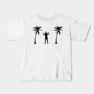 Black Palm Tree Kids T-Shirt